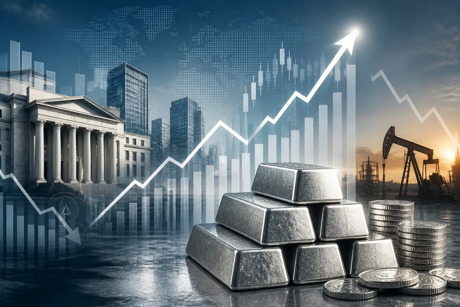 سعر الفضة يرتفع 1.87% مدعومًا بتراجع أسعار النفط رغم تشديد الفيدرالي