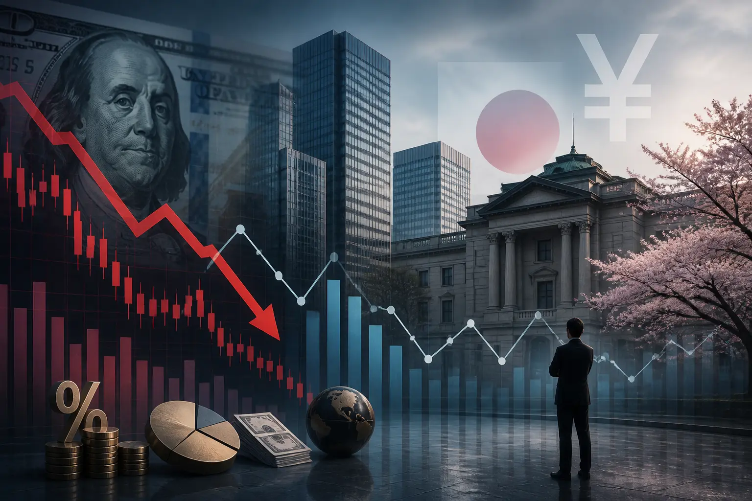 تراجع الدولار الأمريكي قبيل قرار بنك اليابان وسط تقلبات الأسواق