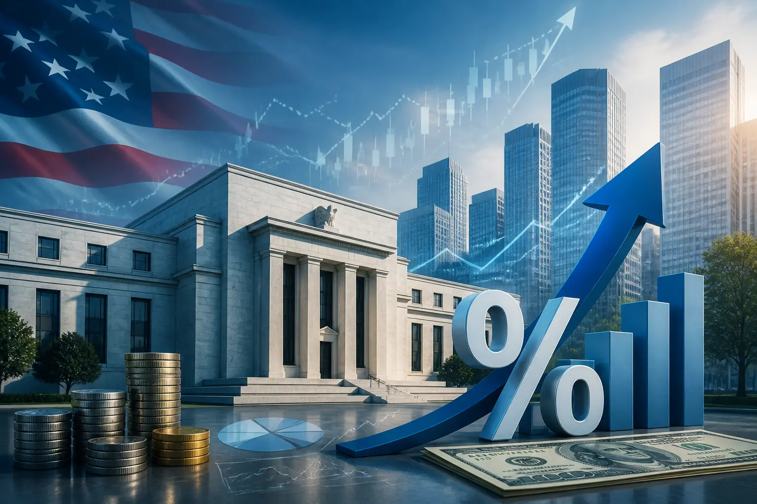 الاحتياطي الفيدرالي يخطط لرفع إضافي لأسعار الفائدة بدعم اقتصاد أمريكي مرن