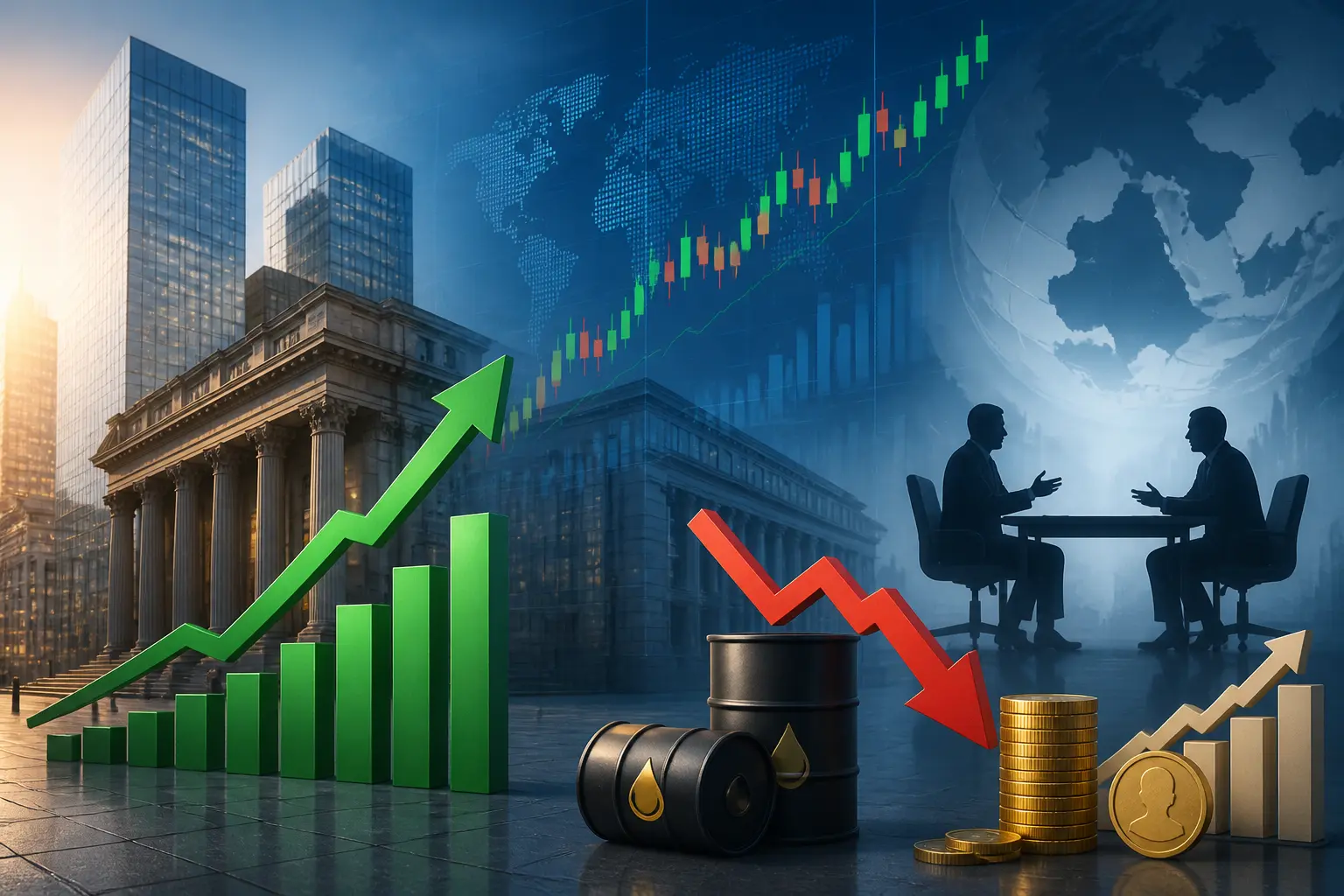 مؤشر FTSE 100 يرتفع مع تراجع أسعار النفط وسط آمال دبلوماسية مع إيران