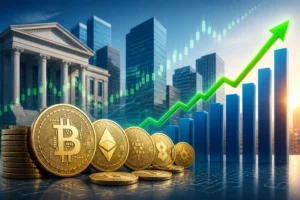 ارتفاع قوي لأسهم العملات المشفرة مع بلوغ بيتكوين أعلى مستوى منذ 7 أشهر