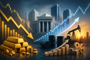تراجع أسعار الذهب عالميًا وسط ارتفاع النفط واستمرار رفع الفائدة الأمريكية