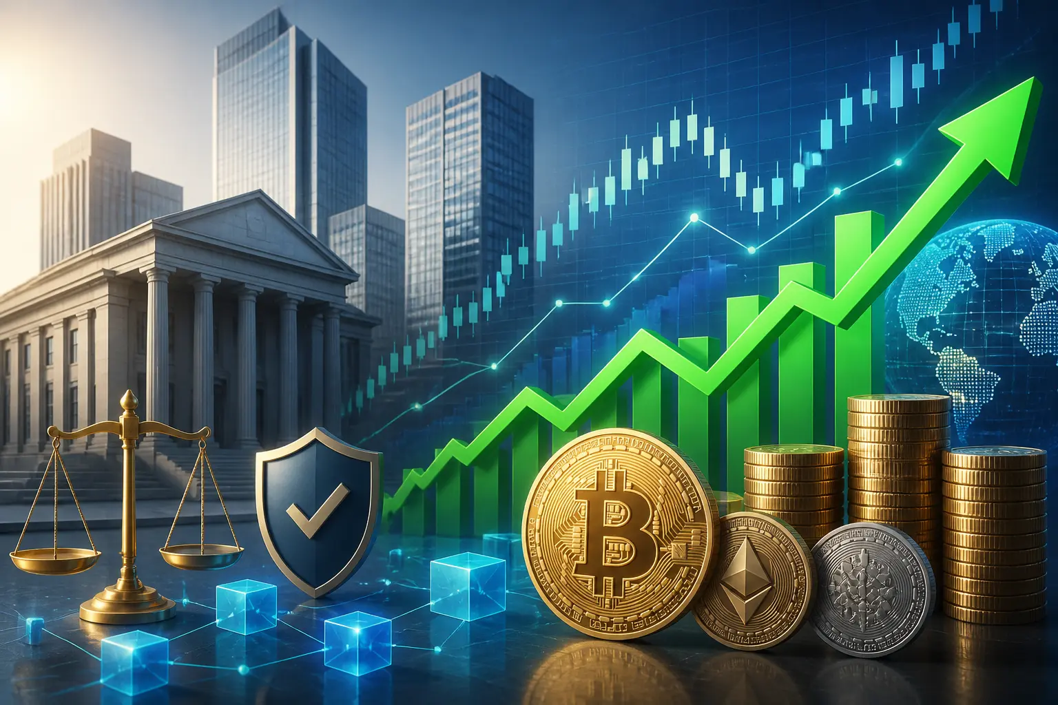 قفزات قياسية تصل إلى 50% في العملات الرقمية بدعم تنظيمي أمريكي