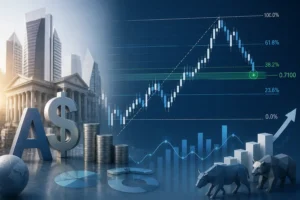 الدولار الأسترالي يحافظ على دعم فيبوناتشي 38.2% قرب 0.7100 مقابل الدولار الأمريكي