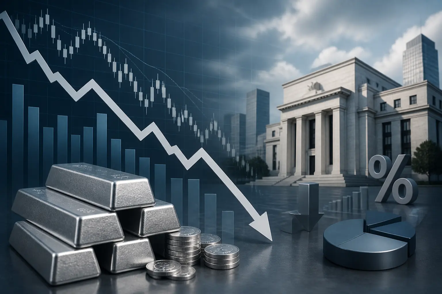 سعر الفضة يتراجع إلى دون 65 دولارًا وسط توقعات برفع أسعار الفائدة من الفيدرالي