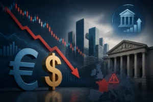 اليورو يتراجع مقابل الدولار مع توقعات تشديد البنك المركزي الأوروبي وتصاعد المخاطر الفرنسية