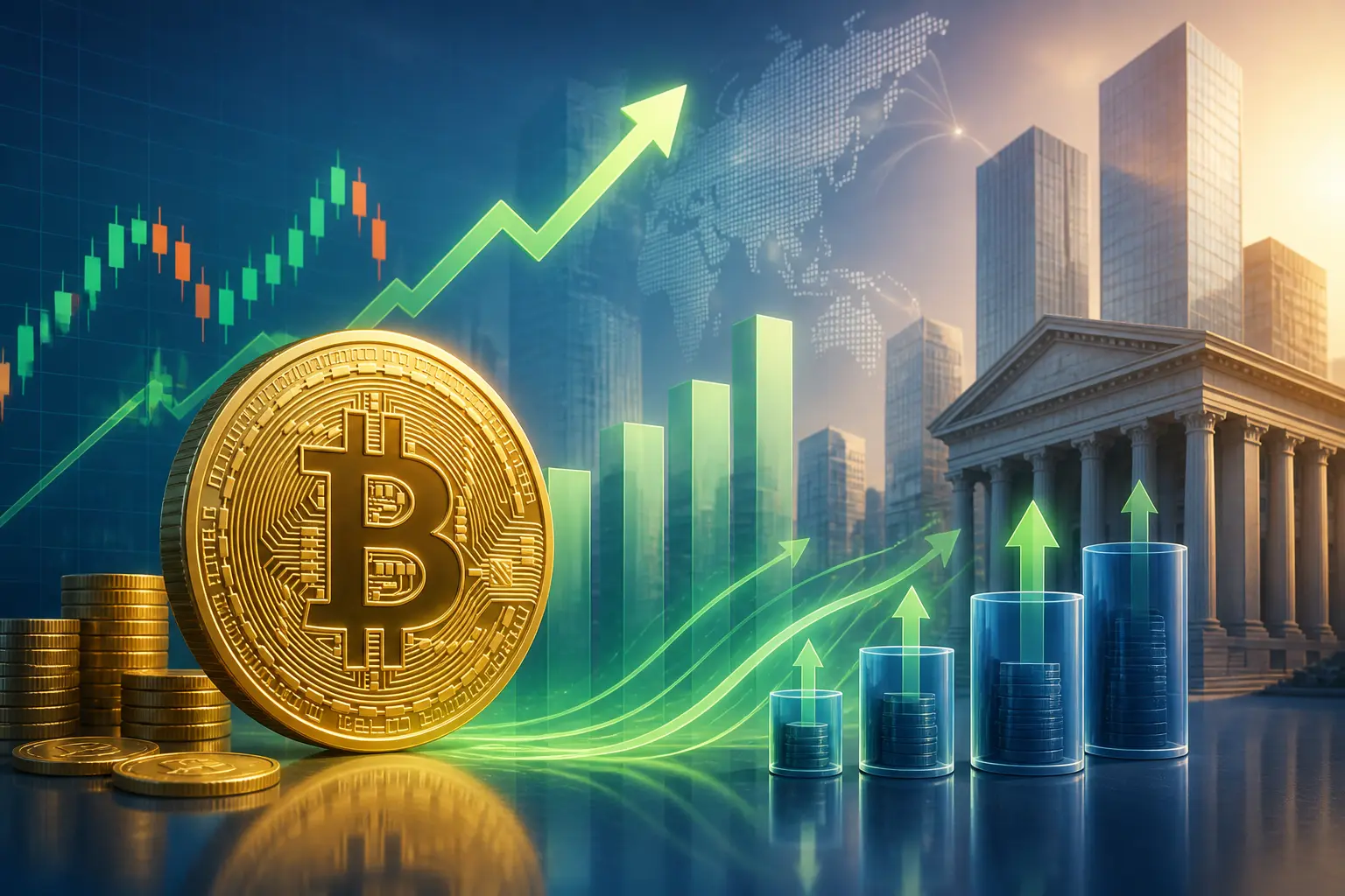 بيتكوين يثبت مكاسبه قرب 87,000 دولار مع ارتفاع تدفقات صناديق ETF وقمة ترامب-شي المرتقبة