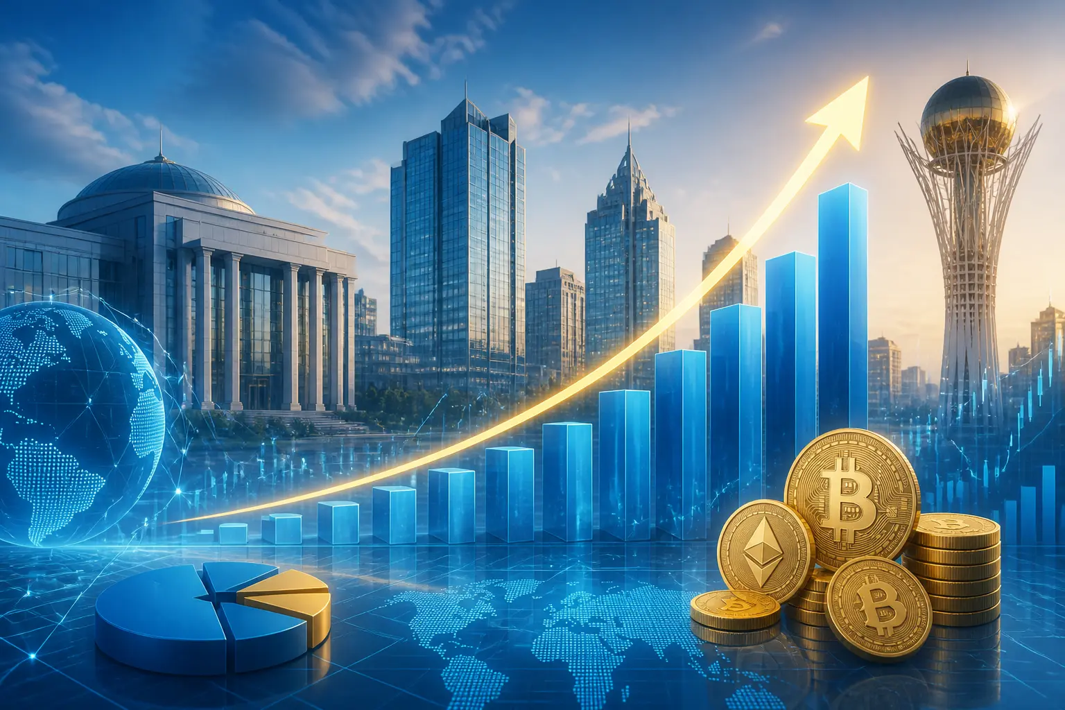 سوق العملات المشفرة في كازاخستان يتجاوز 10 مليارات دولار ويشهد نمواً يفوق 30 ضعفاً خلال عامين