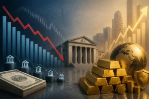 تراجع مشتريات البنوك المركزية لأذون الخزانة الأمريكية 80% وتحول الذهب إلى الملاذ الأول