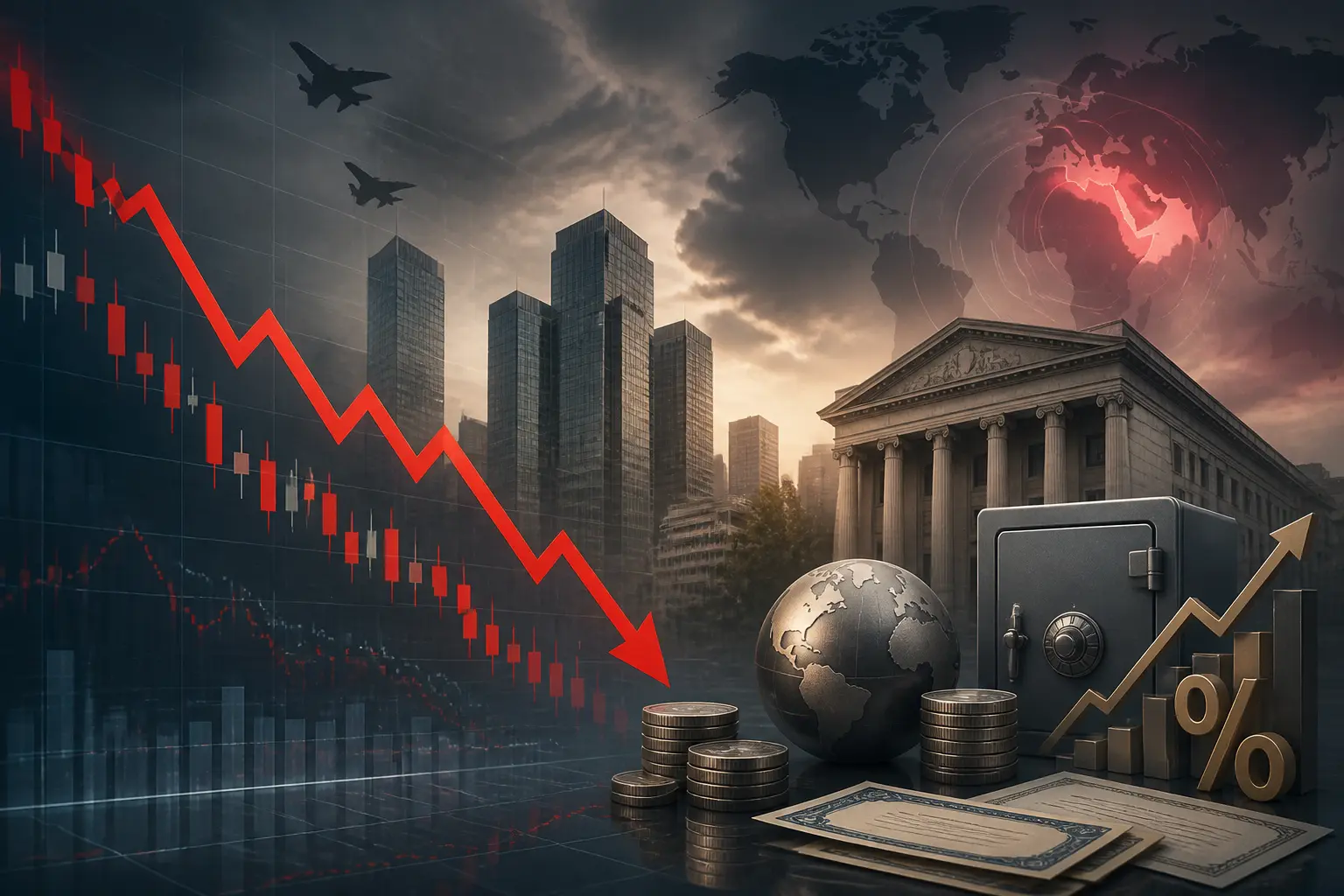 تراجع مؤشر FTSE 100 وسط تصاعد التوترات بين واشنطن وطهران وارتفاع عوائد السندات