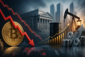 بيتكوين يتراجع وسط ارتفاع عوائد السندات وصعود أسعار النفط وتجدد مخاوف الفائدة