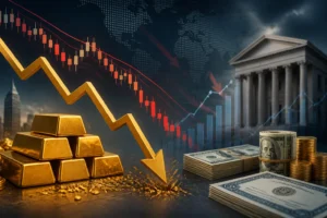 تراجع الذهب مع تصاعد توقعات رفع الفائدة من الاحتياطي الفيدرالي