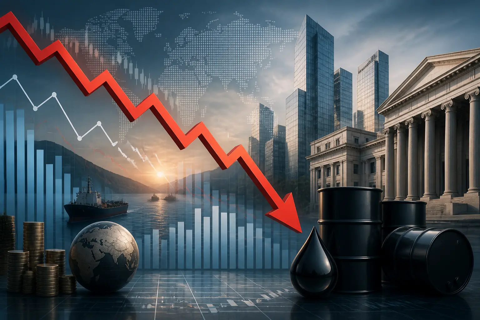 تراجع أسعار النفط بعد أنباء محادثات أمريكية-إيرانية لإعادة فتح مضيق هرمز