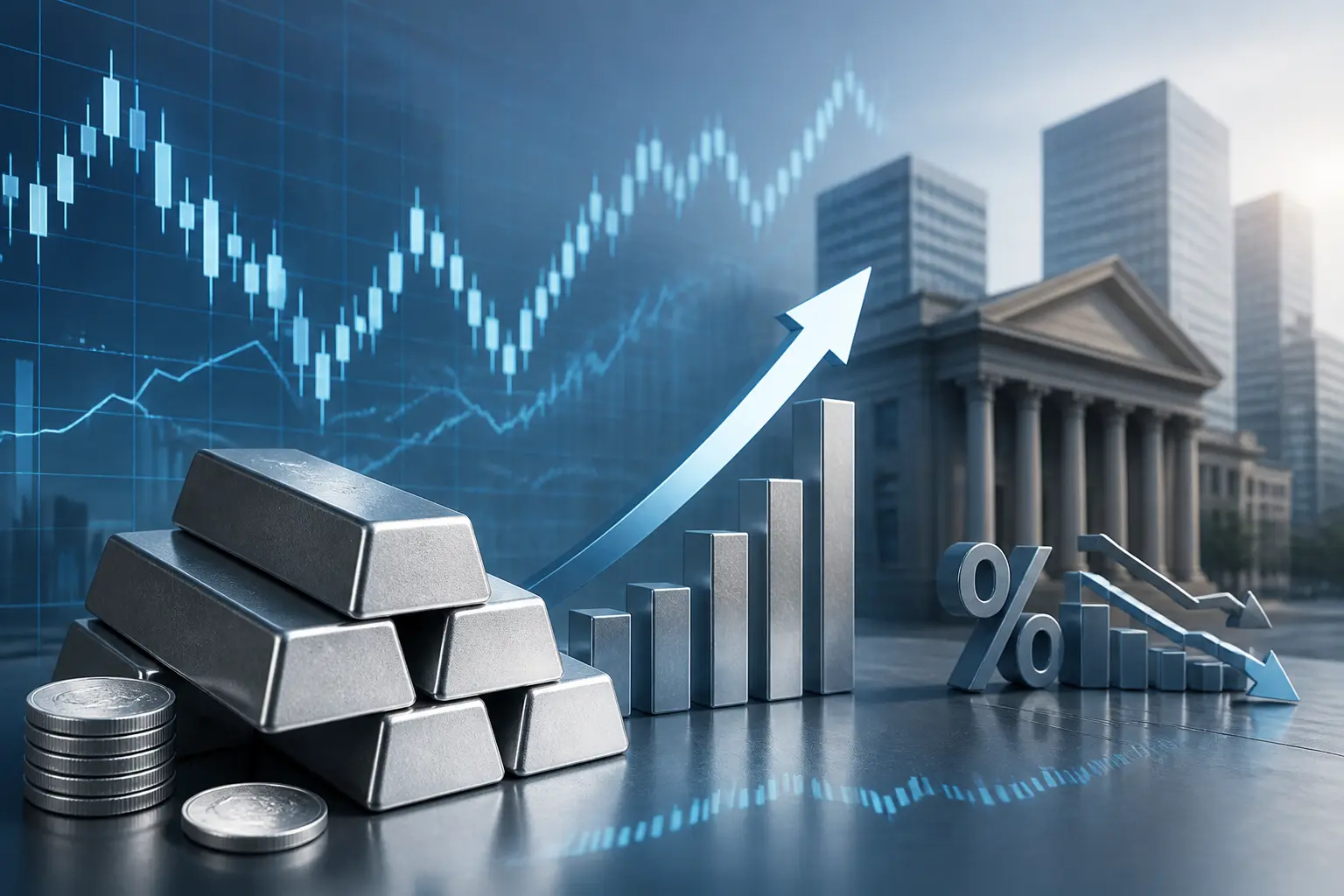 الفضة تستعيد مستوى 65 دولارًا مع توقف ارتفاع الدولار وعوائد السندات الأمريكية