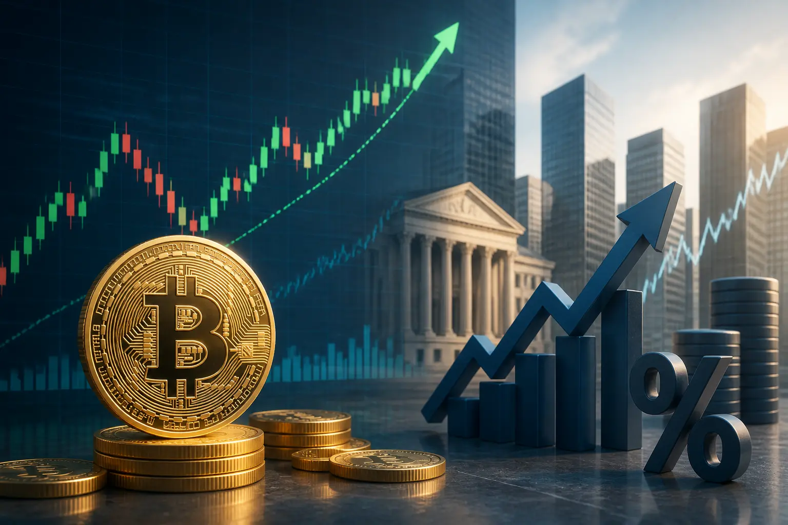 بيتكوين تحافظ على مكاسبها الأسبوعية رغم ارتفاع عوائد السندات الأمريكية