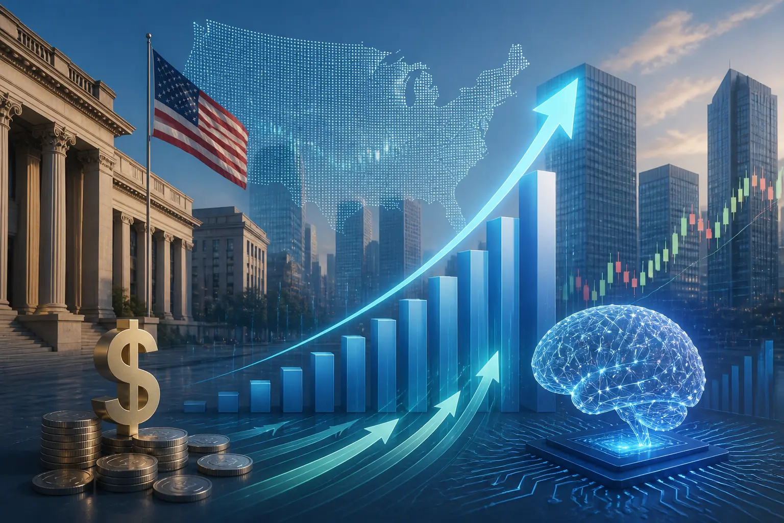 تدفقات استثمارية بقيمة 37.6 مليار دولار تعود إلى الأسهم الأمريكية مع تجدد زخم الذكاء الاصطناعي