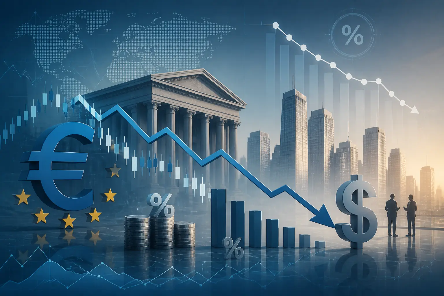 توقعات بتراجع الدولار مقابل اليورو مع تعديل أسعار الفائدة في 2027