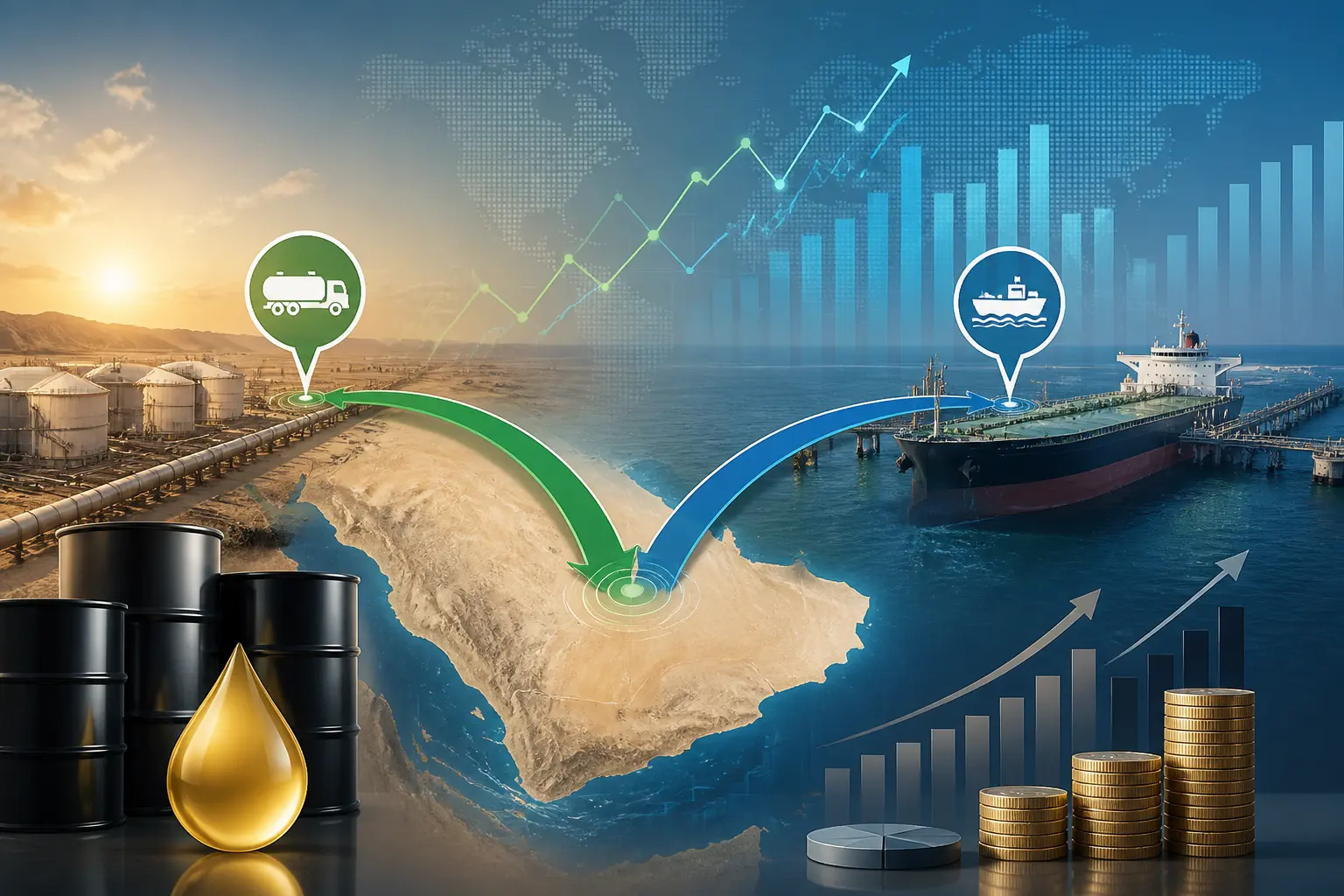 السعودية تعيد توزيع صادرات النفط بين ينبع والخليج لتعزيز المرونة