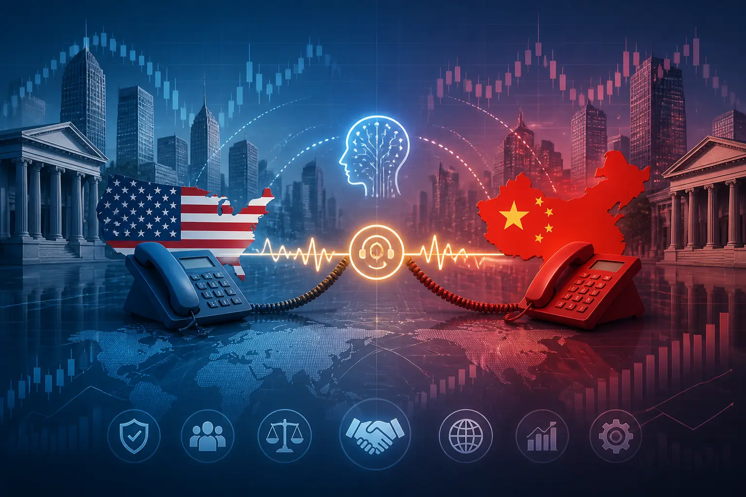الولايات المتحدة والصين تطلقان خطًا ساخنًا خاصًا بالذكاء الاصطناعي لتعزيز الحوار وتقليل المخاطر