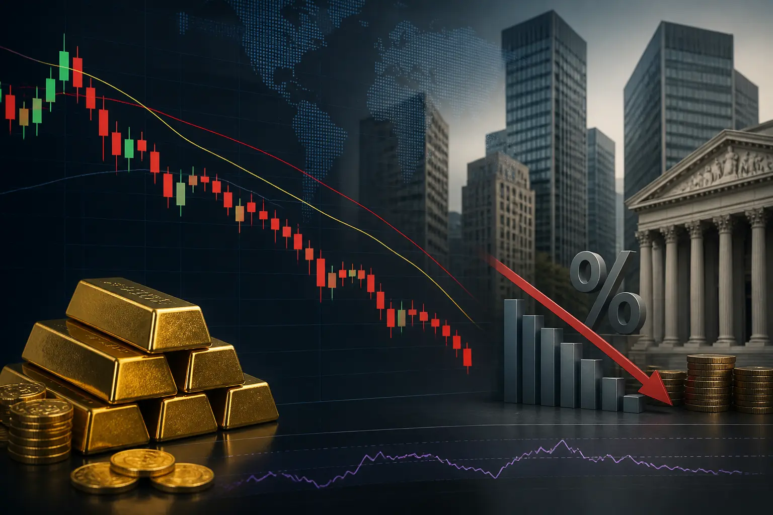 الذهب يتراجع إلى 4150 دولارًا وسط مخاوف التضخم ورفع الفائدة الأمريكية