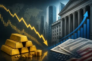 الذهب يتراجع 3٪ مع توقعات رفع الفائدة وارتفاع عوائد السندات الأمريكية