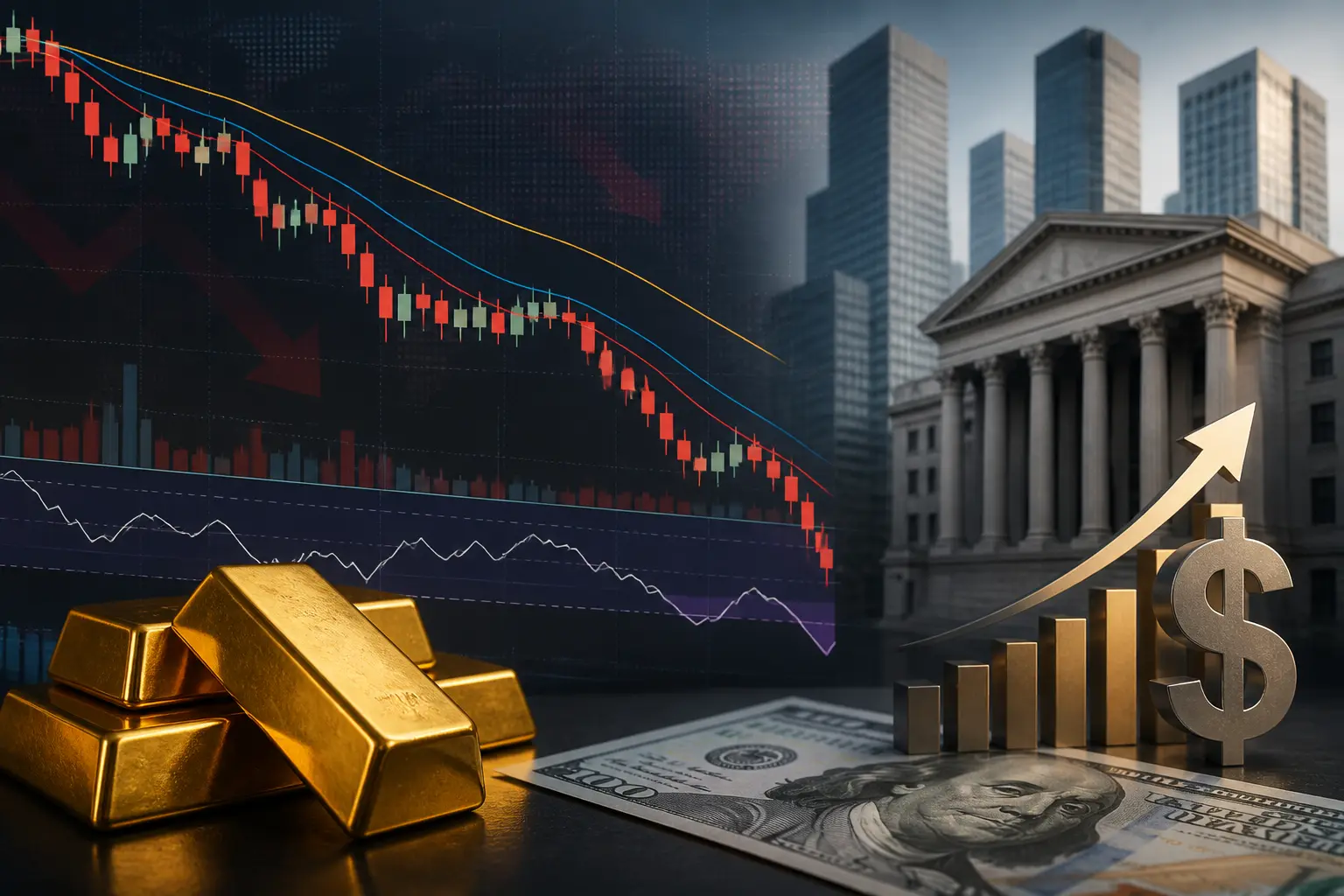 الذهب يقترب من أدنى مستوى في 8 أسابيع مع توقعات برفع الفائدة الأمريكية