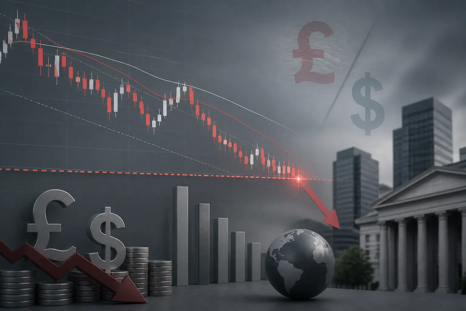 توقعات هبوطية لزوج الجنيه الإسترليني مقابل الدولار مع استمرار الضغط دون 1.3200