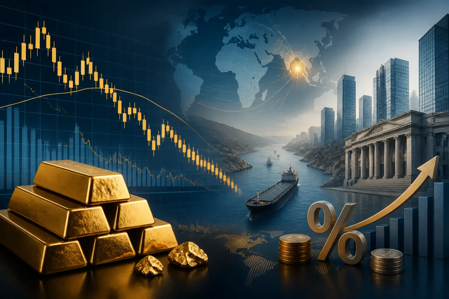 الذهب يستقر قرب أدنى مستوياته وسط توترات هرمز وتوقعات رفع الفائدة