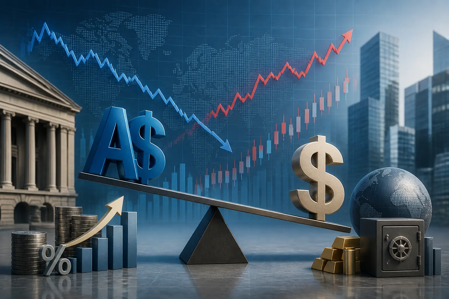 رفع الفائدة في أستراليا لا يدعم الدولار الأسترالي أمام الدولار الأمريكي