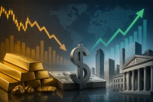 الذهب يخسر مكاسبه اليوم والدولار يرتفع فوق 101 رغم تباطؤ التضخم