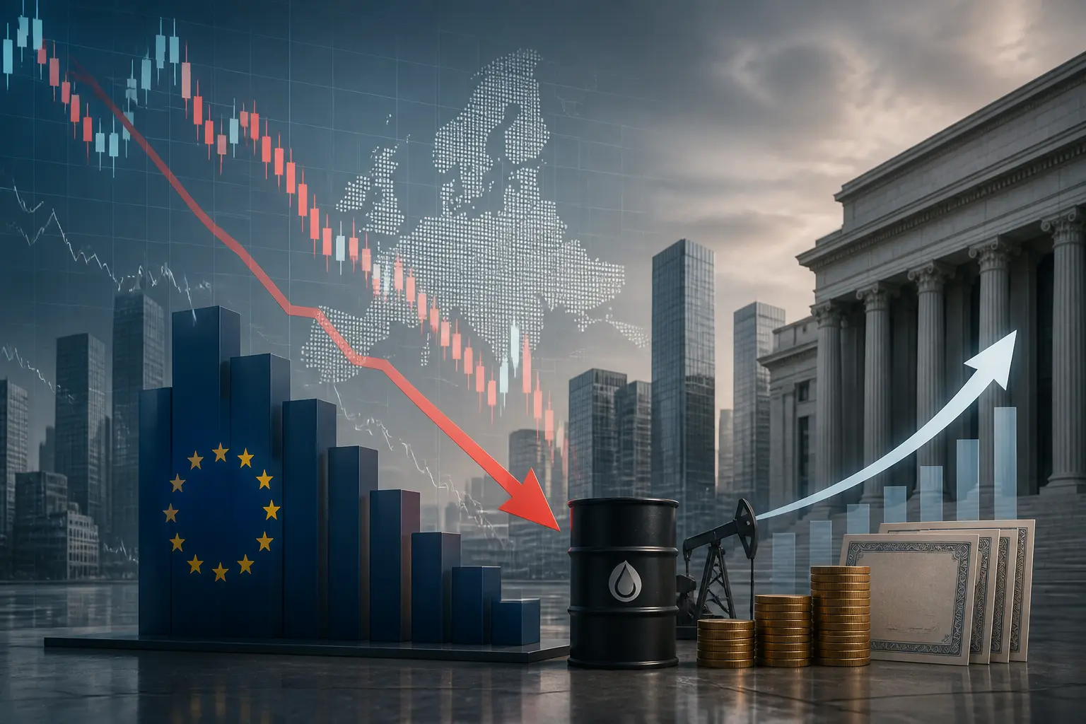 الأسهم الأوروبية تسجل أول خسارة شهرية في 6 أشهر وسط ارتفاع أسعار النفط وعوائد السندات