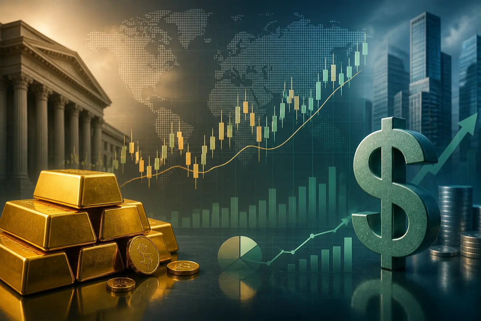 الذهب يحافظ على مكاسبه المتواضعة تحت ضغط صعود الدولار الأمريكي