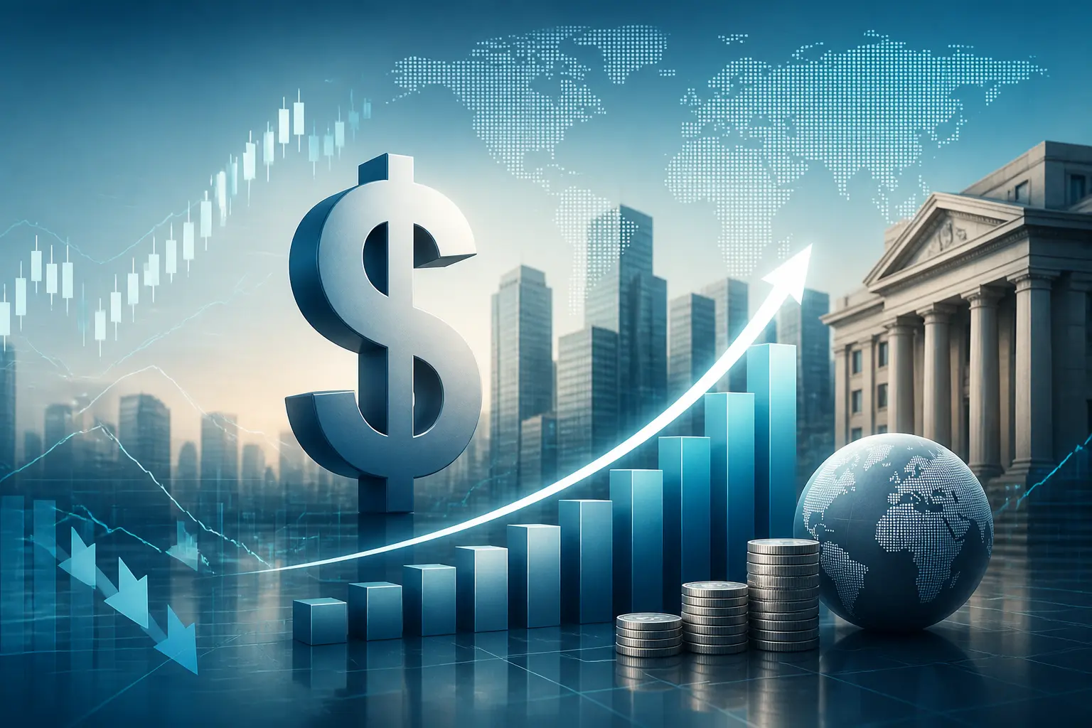 الدولار الأمريكي يواصل مكاسبه مع تراجع التضخم وتباطؤ توقعات رفع الفائدة
