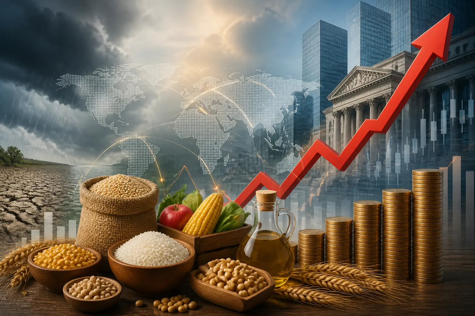 أسعار الغذاء العالمية ترتفع لأعلى مستوى في 4 سنوات بفعل اضطرابات التجارة والمناخ