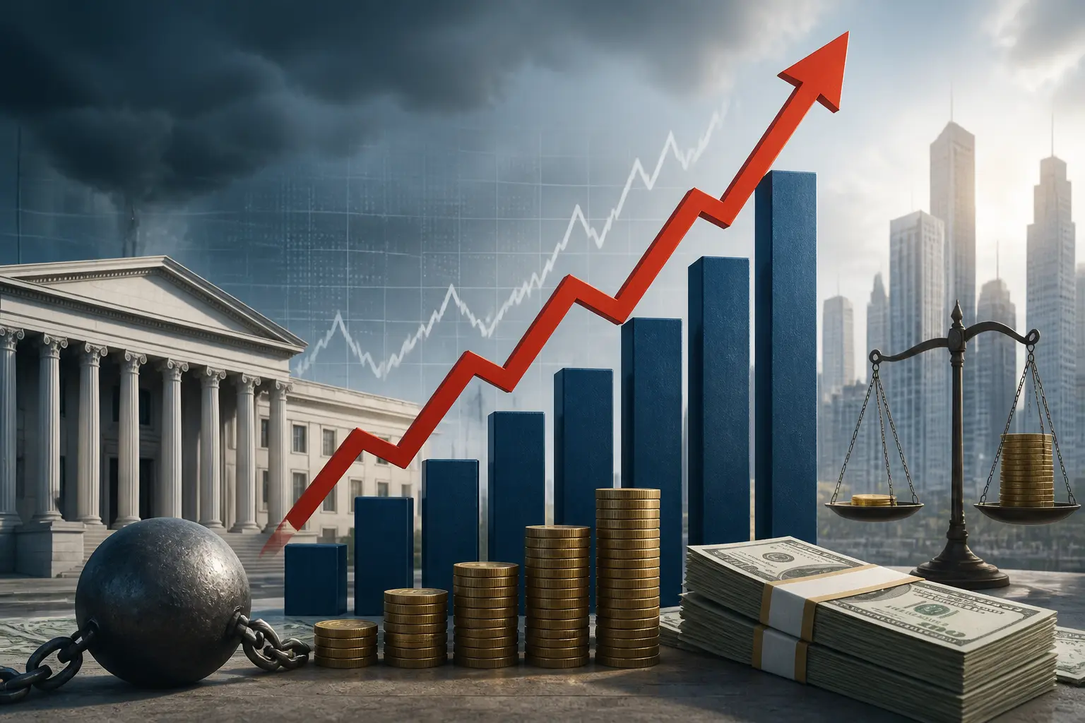 وكالة Scope تحذر: ديون الولايات المتحدة قد تصل إلى 160% من الناتج المحلي خلال عقد