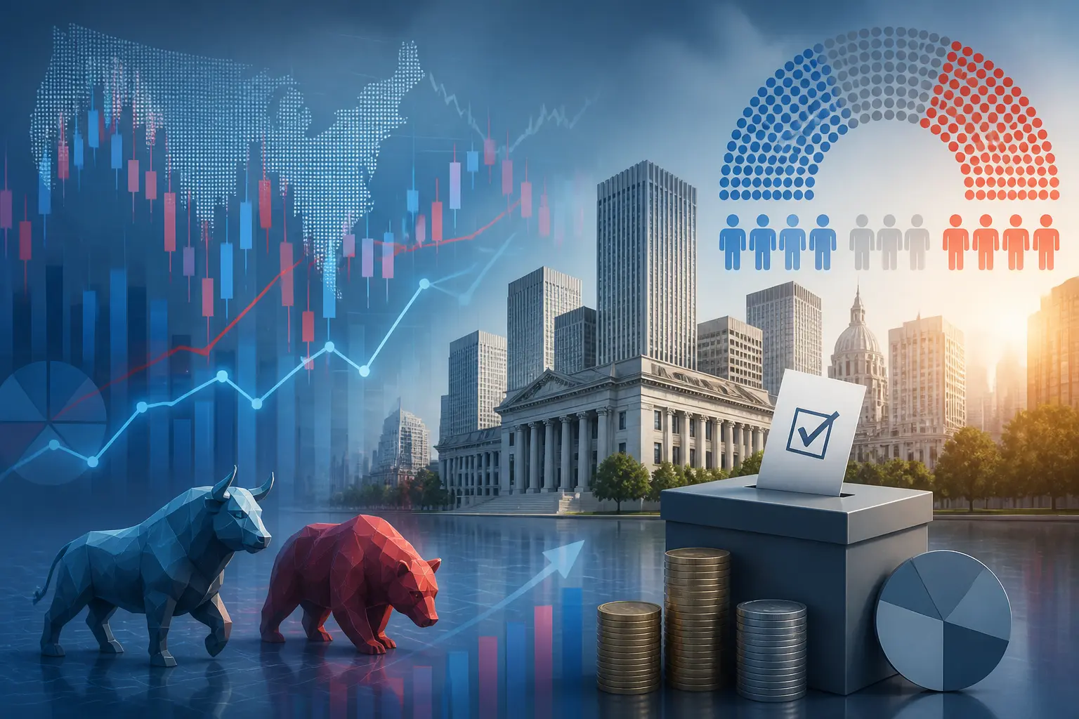 انتخابات التجديد النصفي الأمريكية وتأثيرها على أداء الأسهم في 2024