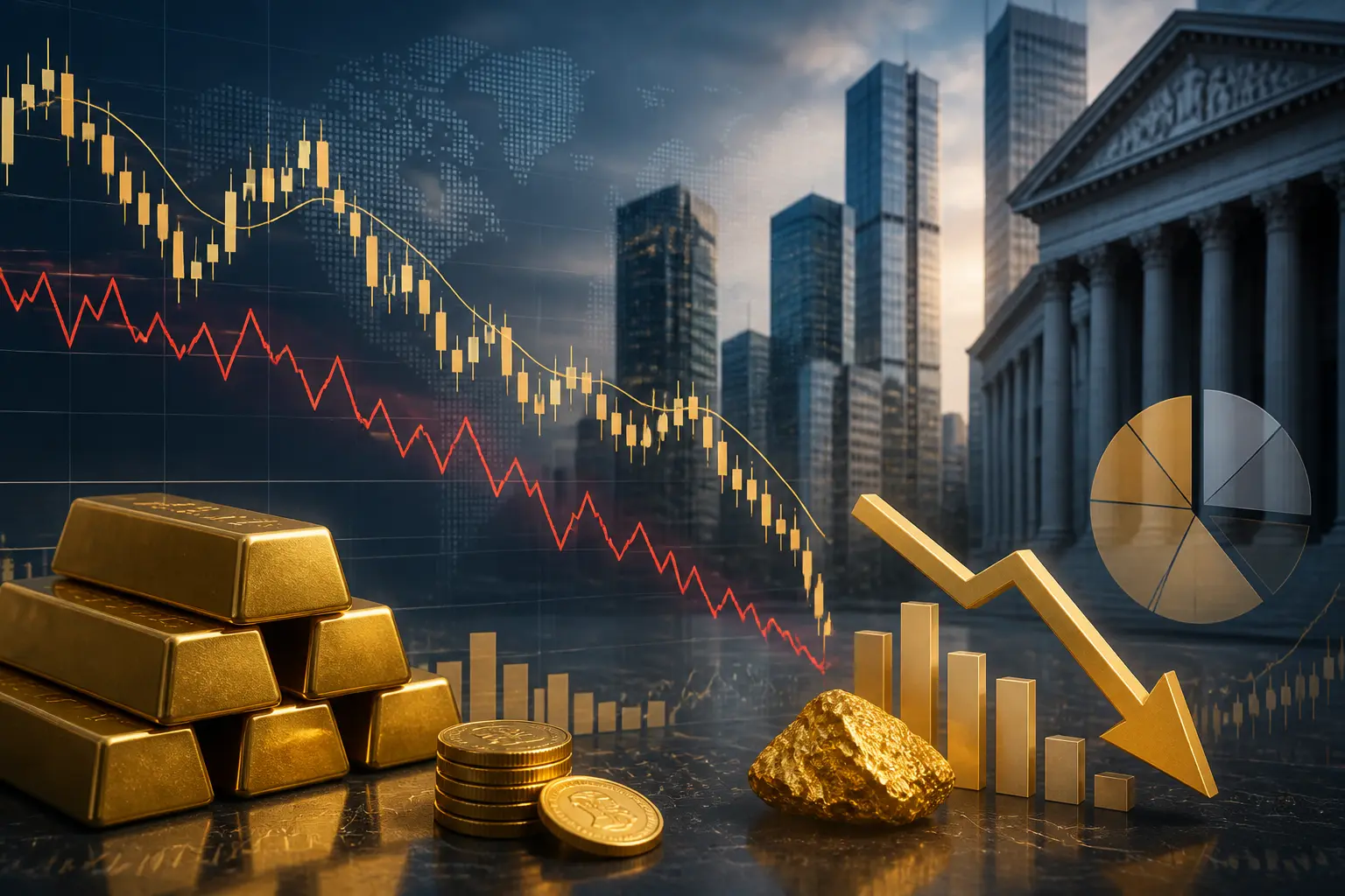 إتش إس بي سي يراجع توقعاته لسعر الذهب مع هبوطه 20% من ذروته