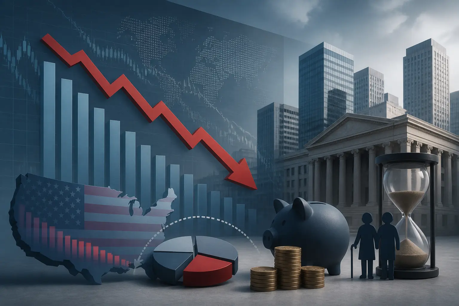 صناديق التقاعد العالمية تقلص استثماراتها في الأسهم الأمريكية بسبب مخاطر التركز والتقييمات المرتفعة