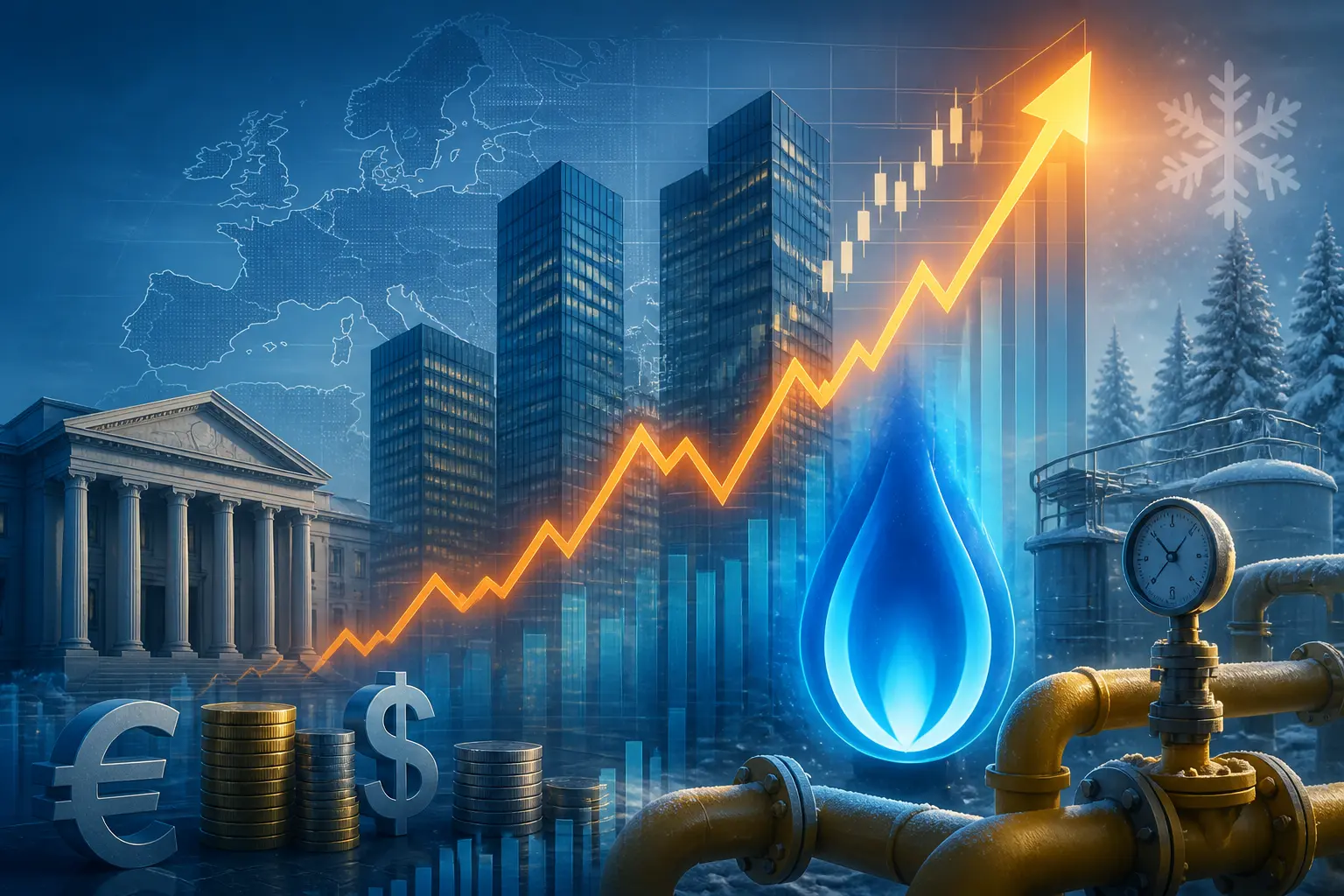 غولدمان ساكس تحذر من مخاطر ارتفاع أسعار الغاز الأوروبي مع استمرار قيود العرض والطقس البارد