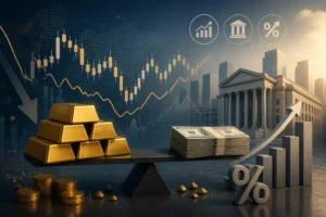 استقرار أسعار الذهب وسط قوة الدولار وتوقعات تشديد الفائدة الأمريكية