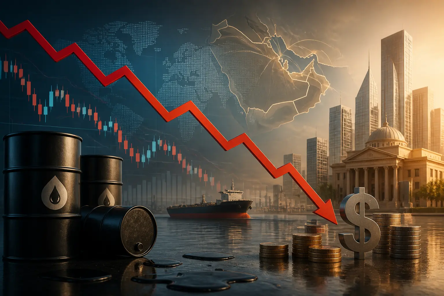 تراجع أسعار النفط مع تحسن تدفقات الخليج وتخفيف مخاوف الإمدادات