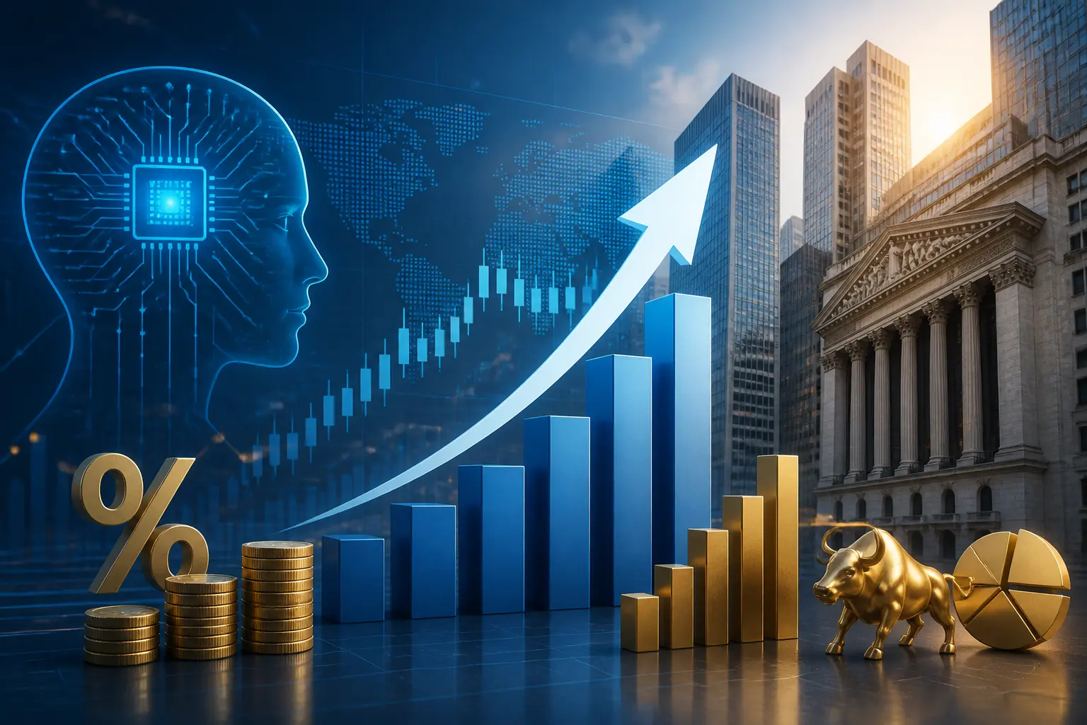 أرباح وول ستريت ترتفع 51% في النصف الأول من 2026 بقيادة الذكاء الاصطناعي وإنفيديا تحقق قممًا قياسية