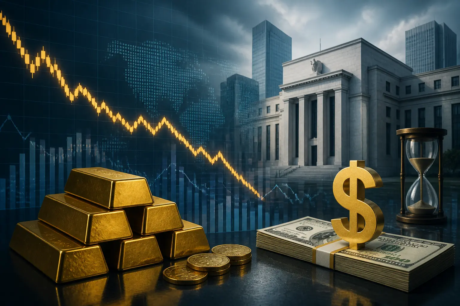 الذهب يتراجع دون 4150 دولارًا مع ترقب محضر اجتماع الفيدرالي وتأثير قوة الدولار