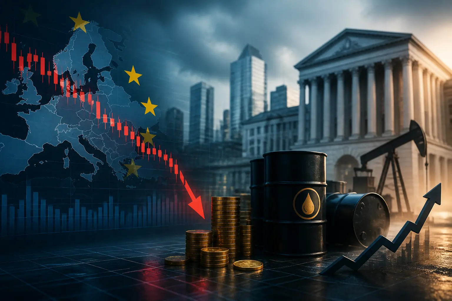 تراجع الأسهم الأوروبية مع صعود النفط وسط قلق من تهديدات الحوثيين قبل محضر اجتماع الفيدرالي