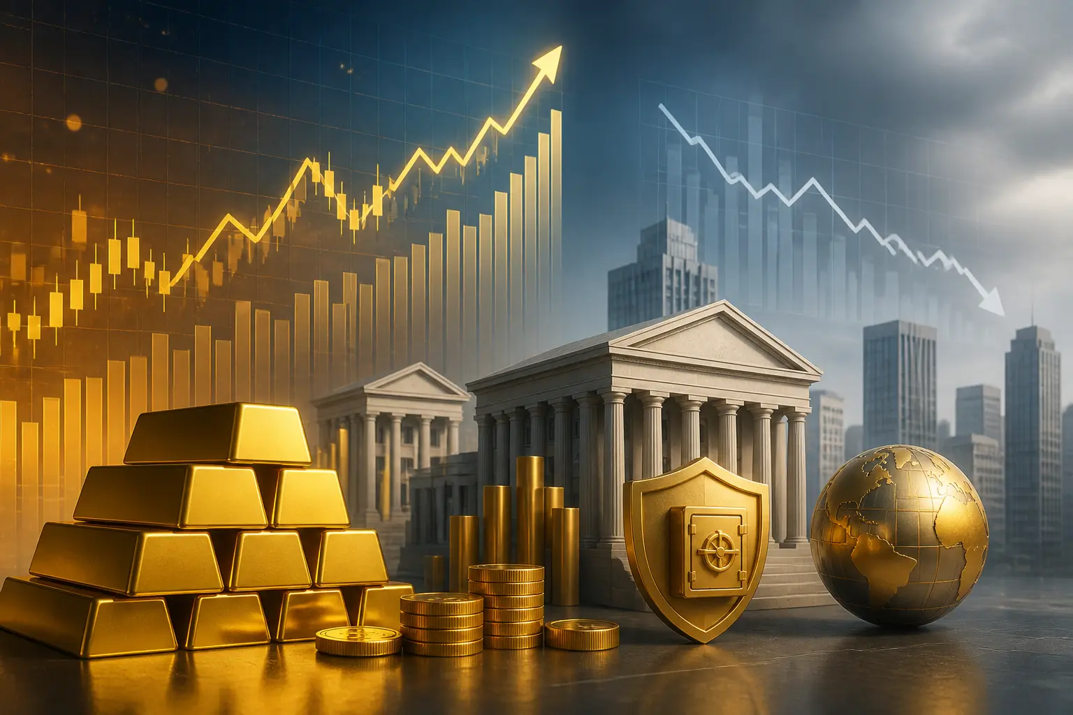 الذهب يرتفع بدعم مستمر من مشتريات البنوك المركزية رغم تراجع التضخم