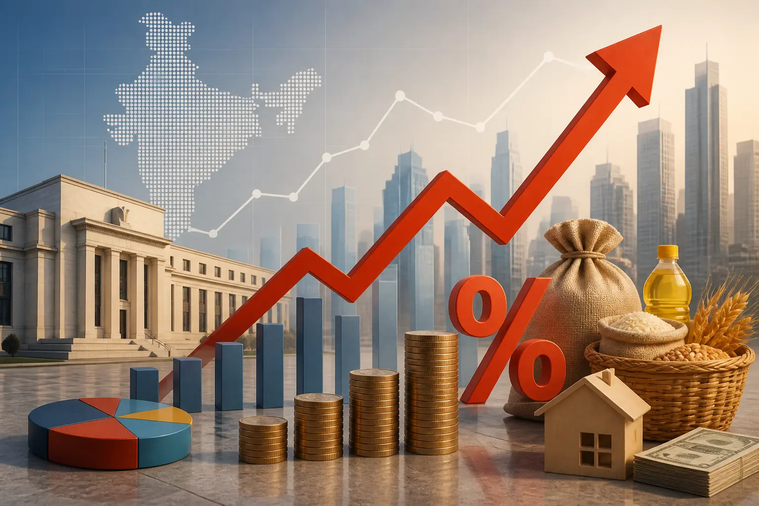 مسح البنك المركزي الهندي يكشف توقعات الأسر بارتفاع التضخم إلى 10%