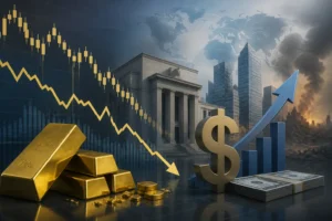 الذهب يتراجع مع استمرار دعم الدولار بفعل تشديد الفيدرالي وتوترات الشرق الأوسط
