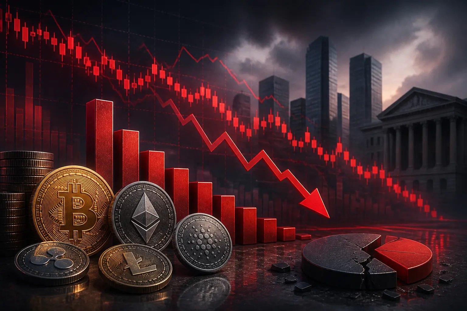 تصفية العملات الرقمية تتجاوز 385 مليون دولار خلال 24 ساعة مع تحمل المراكز الطويلة معظم الخسائر