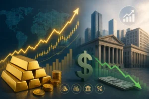الذهب يقترب من 4200 دولار مع تراجع الدولار وسط رهانات رفع الفائدة الفيدرالية