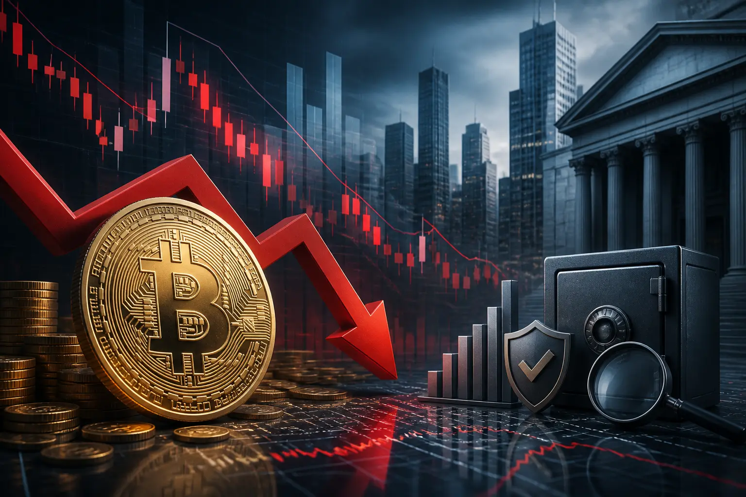 بيتكوين تتراجع 3% أسبوعيًا عند 82,500 دولار وسط تقلبات متزايدة وتحقيقات أمنية